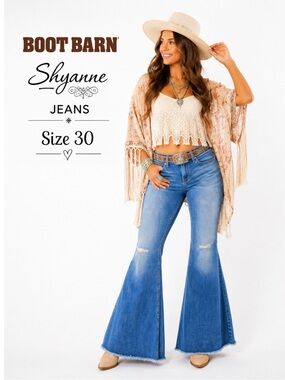 BOOT BARN Shyanne High Rise Ripped Flare Jeans